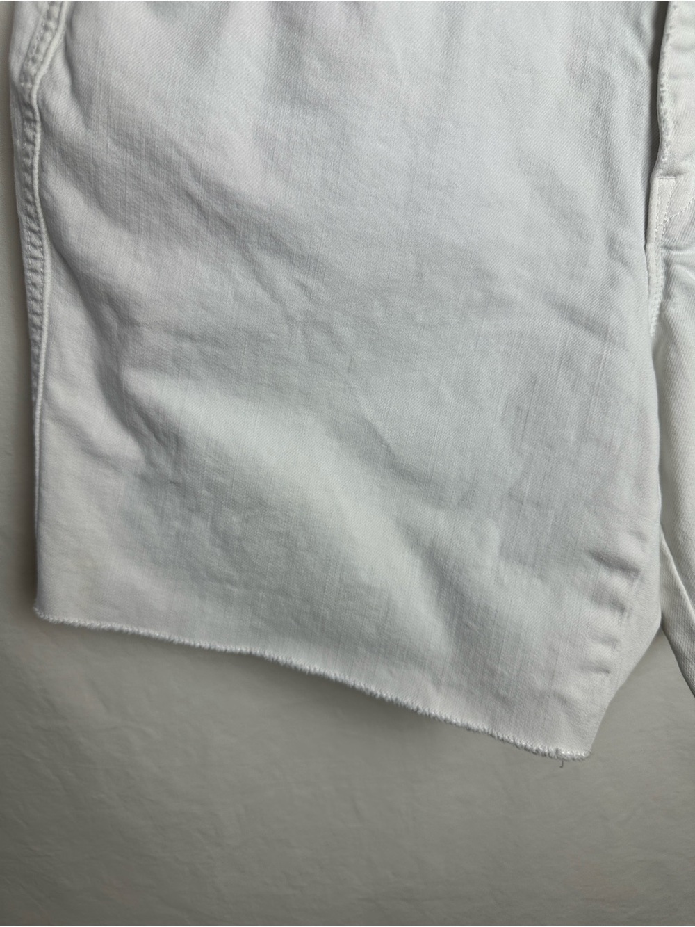 Ann Taylor LOFT white cutoff jean shorts, size 12 - Picture 4 of 7